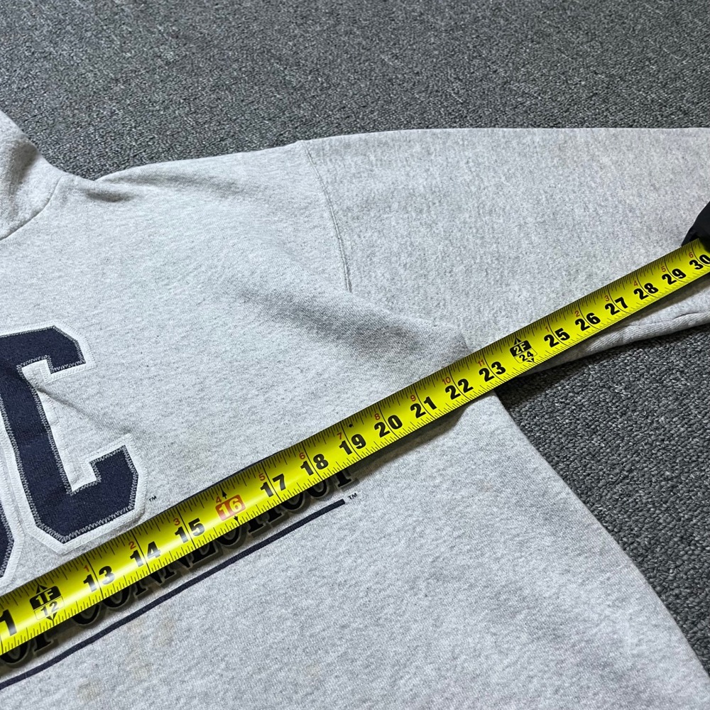 Vintage Tultex University of Connecticut Hoodie Large Grey UConn Sweatshirt 90s - Picture 12 of 14